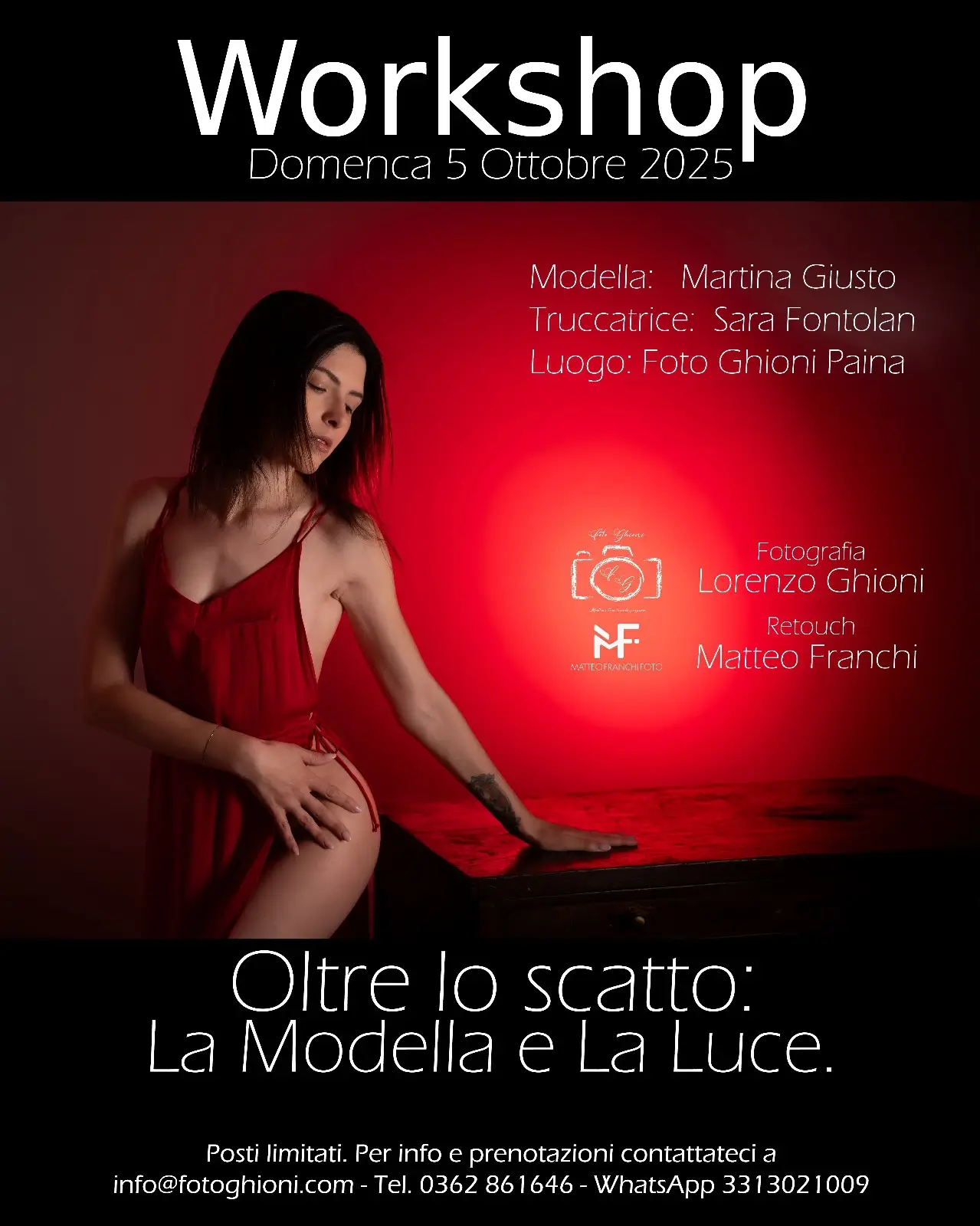 Workshop luce e ritratto - Oltre lo scatto: La Modella e La Luce