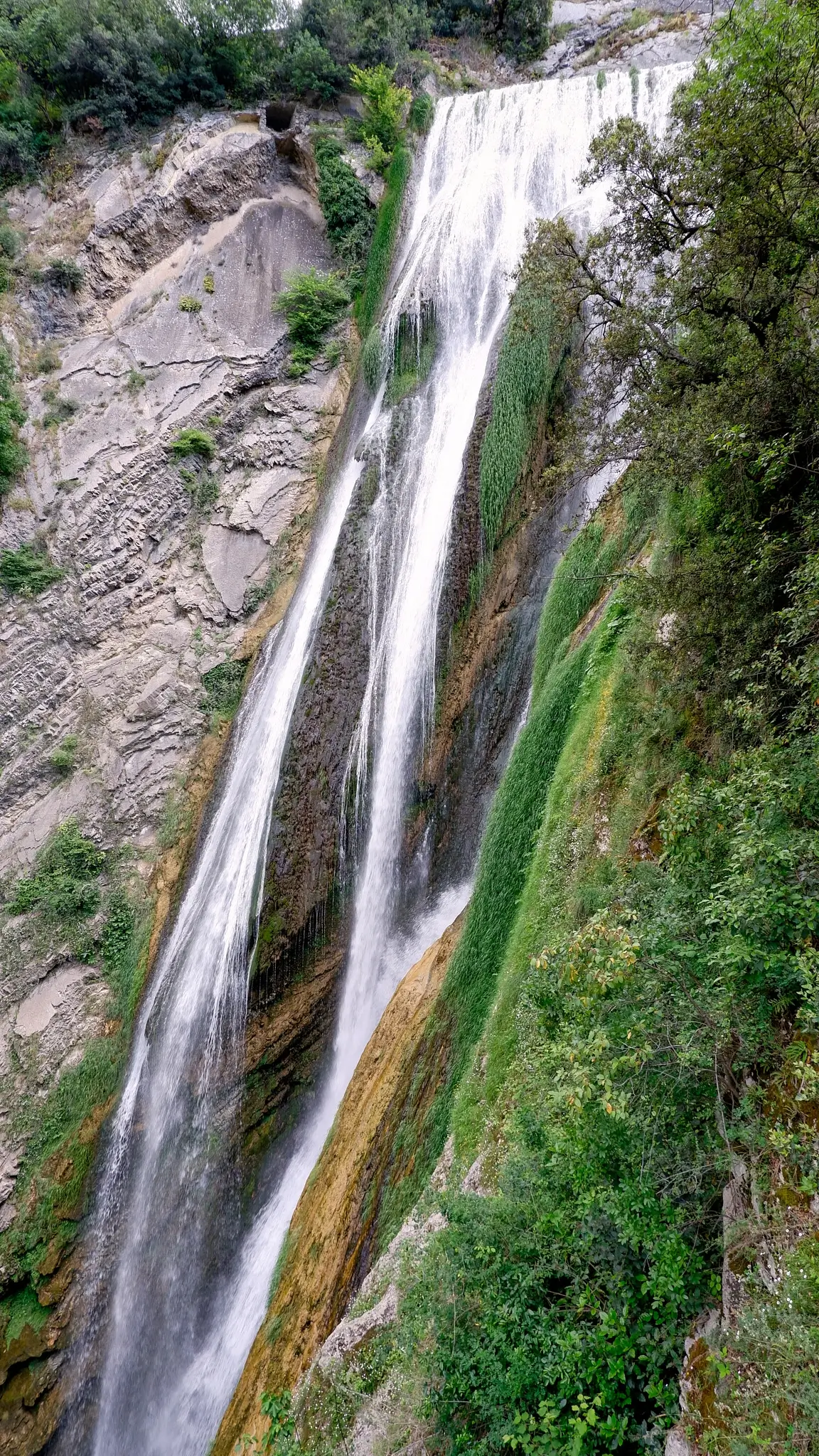 Roaring cascade in Villa Gregoriana’s natural park, Italy