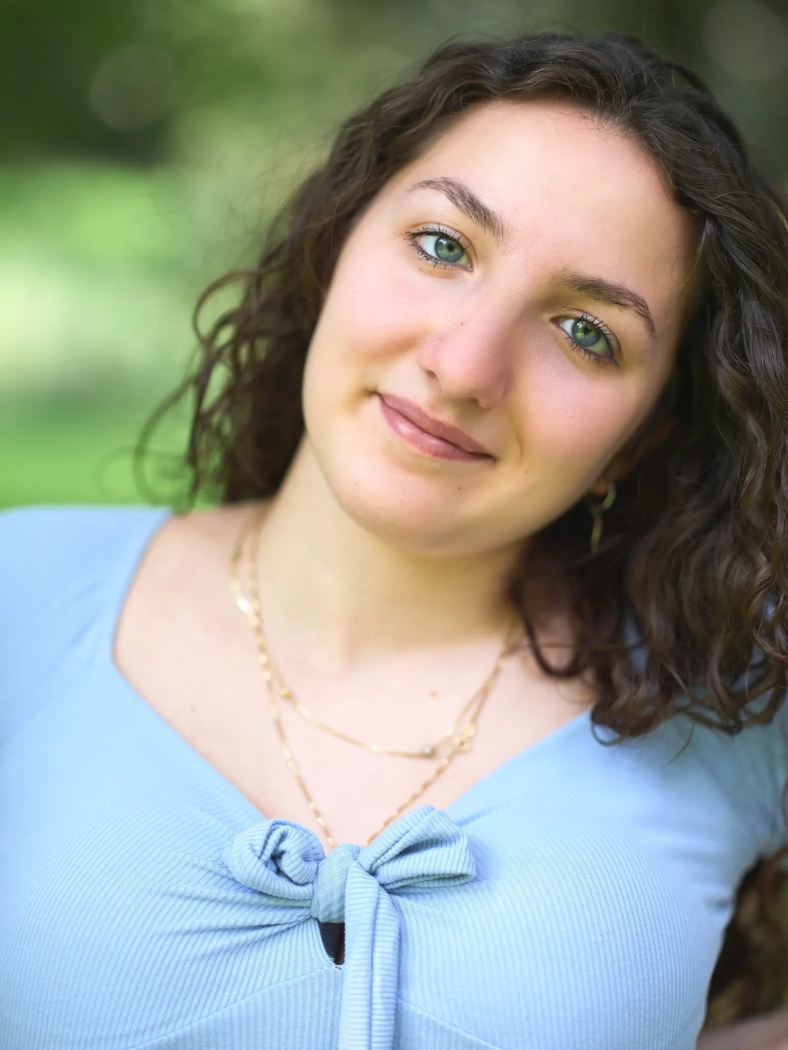 A closeup portrait of Desiré from our outdoor session in the city park